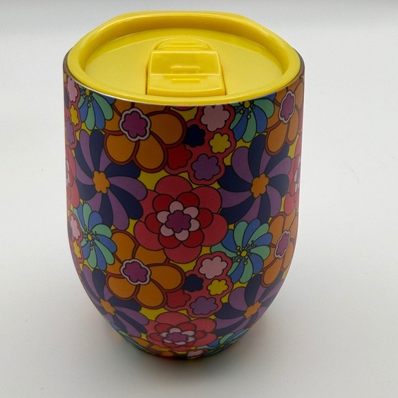 Wine Tumbler Floral Benefit Cosmetics San Francisco 2022 Branded Retro New - Picture 13 of 16